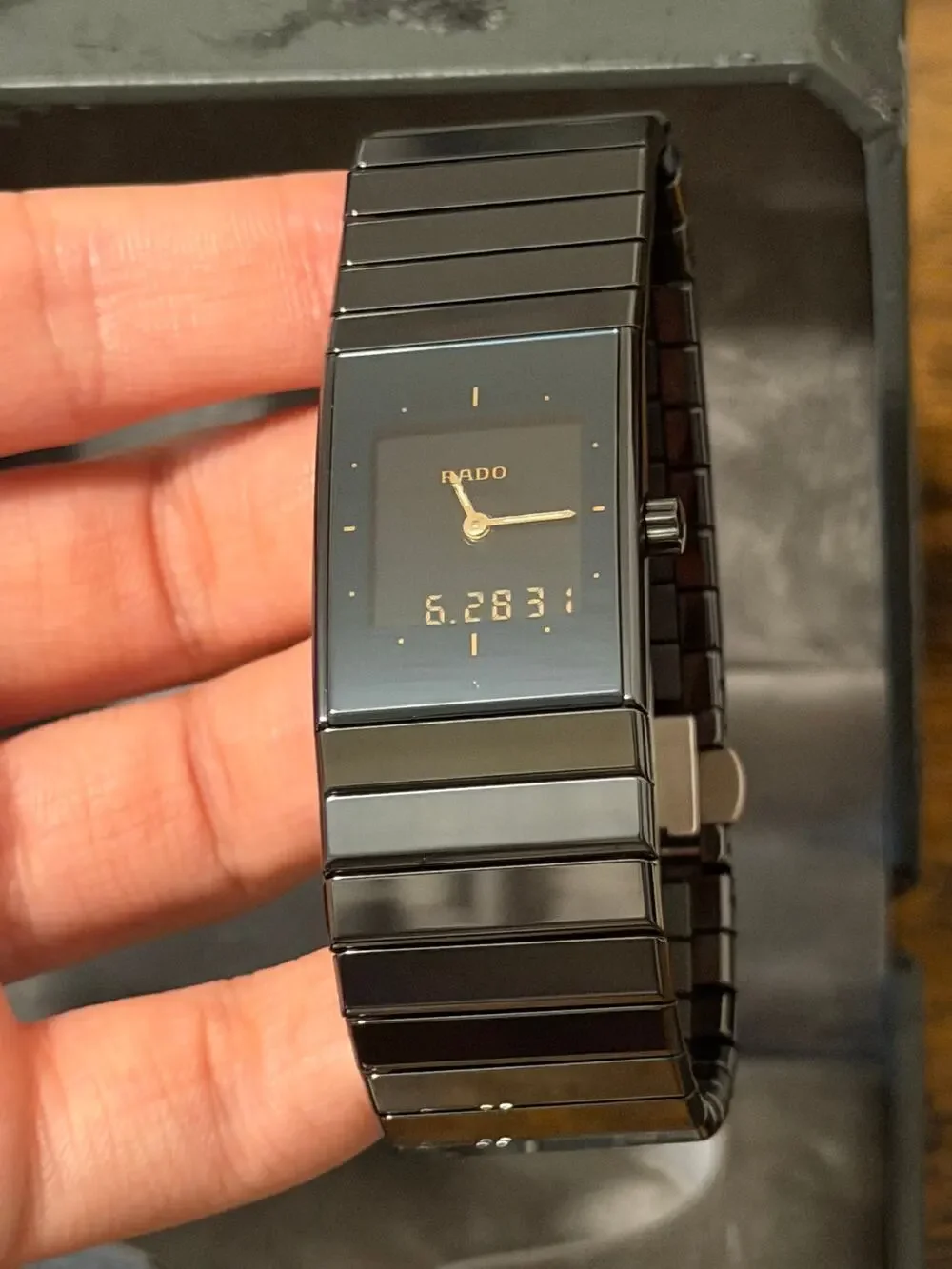 Rado DiaStar Multifunction High-Tech Ceramic Watch Analog Digital Box Papers